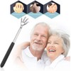 GEEKBOX Extendable Back Scratcher Stainless Steel Telescopic Design with Rubber