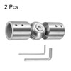 sourcing map 2pcs Corner Curtain Rod Connector, Hinged Elbow Connectors