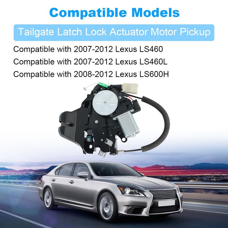 WMPHE Tailgate Trunk Lock Actuator with Motor Compatible with 2007-2012