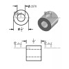 Metal Spacers Online Aluminum Spacer 1/2" OD x 1/4" ID
