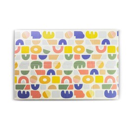 ORIBEL PurePlay Baby Play mat | 79" x 59" | Odour Free | Easy to Clean | Water & Stain-Resistant | Reversible & Foldable | 3 Layer Protection| Scratch Resistant (Happy Palette)