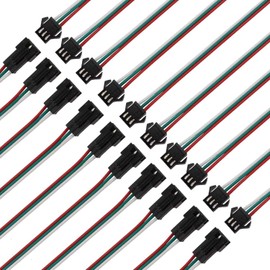 ACTOO JST SM 3 Pin Connector LED Power Male to Female SM Wire Cable Adapter for WS2812B WS2812 WS2811 LED Light Strip 10 Pair