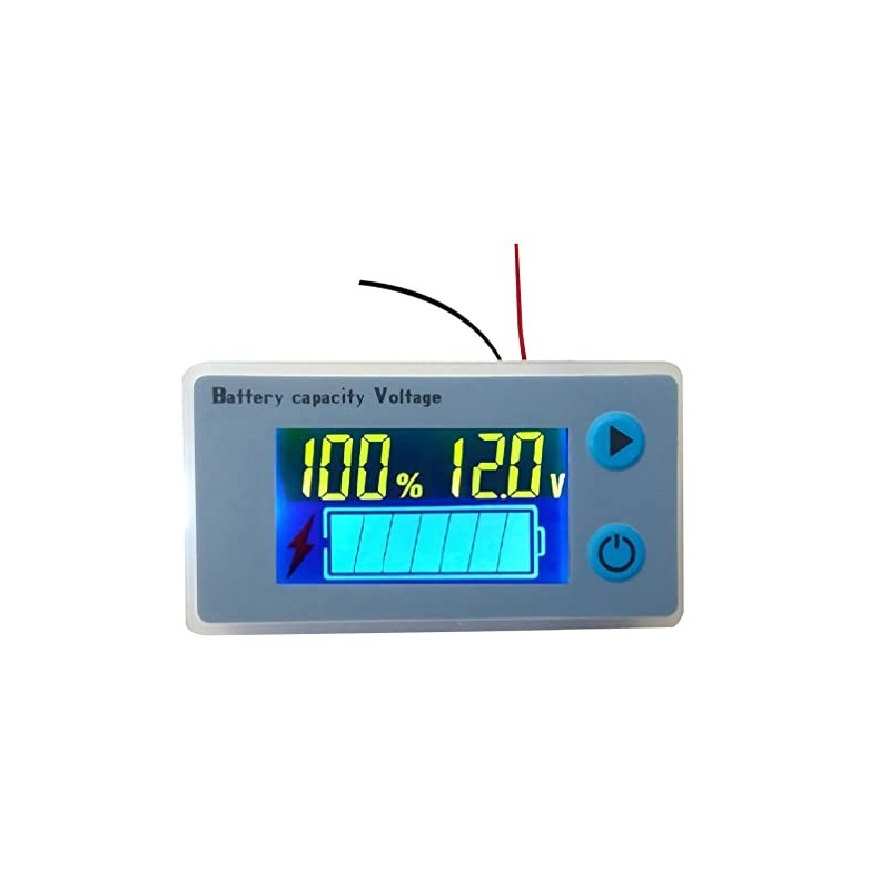 Golf Cart Battery Meter - 10-100V Digital Battery Capacity Voltmeter