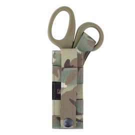 KRYDEX Tactical 7.5 inch Medical Shears and Tactical EMT Scissor Sheath MOLLE Hand Tools Holder (MC Pouch+Scissor Set)