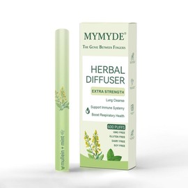 MYMYDE Thyme and mint extracts for lung detoxification and oral air freshening, herbal diffusion pen relaxation stick Solution:_Herb Mullein Mint