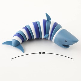 Fidget Slug, 3D Articulated Stretch Shark Stress Reliever, Sensory Stress Relief for Adults and Kids, Pressure Relieving and Anti-Anxiety Office Desk Toy