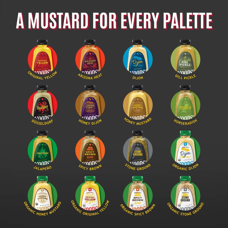 Koops' Classic Mustard Variety Pack – Original Yellow, Spicy Brown,