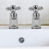2 Pieces Traditional Bathroom Faucets, Chrome Hot and Cold Faucets,
