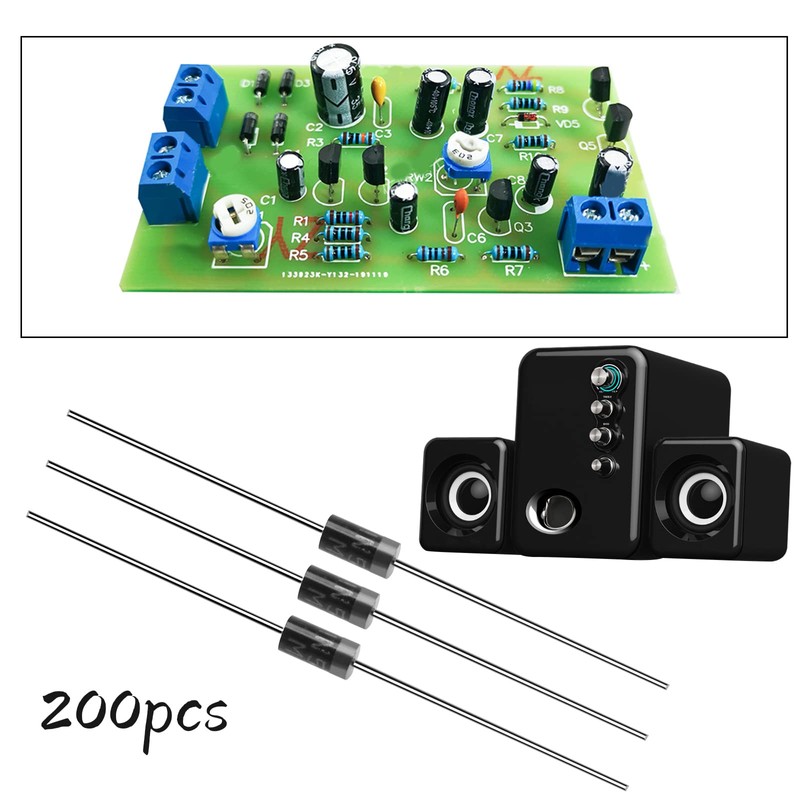 200Pcs 1N5817 Diodes Replacement 1N5817 Schottky Barrier Rectifier Diodes Electronic