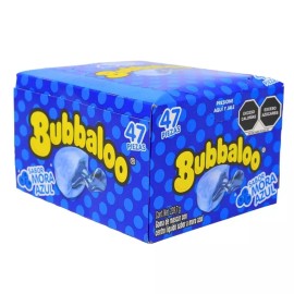 Bubbaloo Sabor Mora Azul Blueberry 47 Pieces gum Mexican Candy Chicle New box