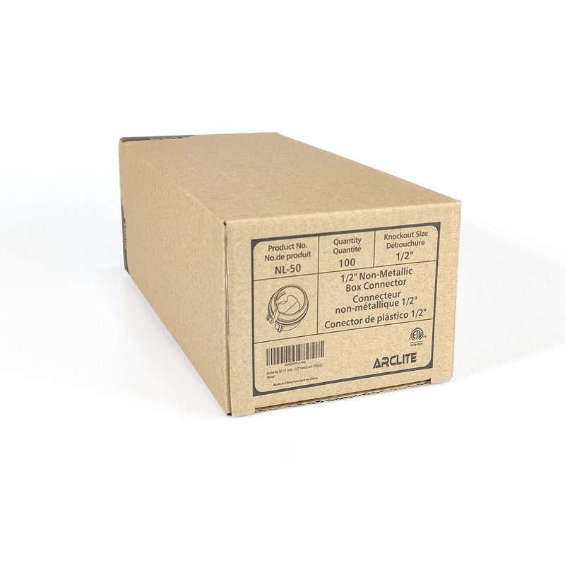 Arclite NL-50 1/2 Grey Connecters (1/2" Knock out-100pcs)