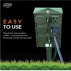 myTouchSmart Outdoor Digital 6-Outlet Evening Preset Timer, Black