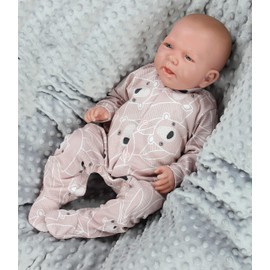 TupTam Pack of 3 Baby Girls’ Sleep Rompers with Feet - 86