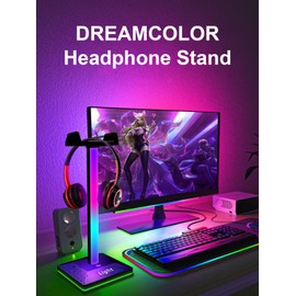 GIPOYENT RGB Gaming Headphone Stand Lights, RGB Gaming Stand Light for Desktop PC Gaming Headset Accessories, Best Gift for Husband, Kids, Boyfriend