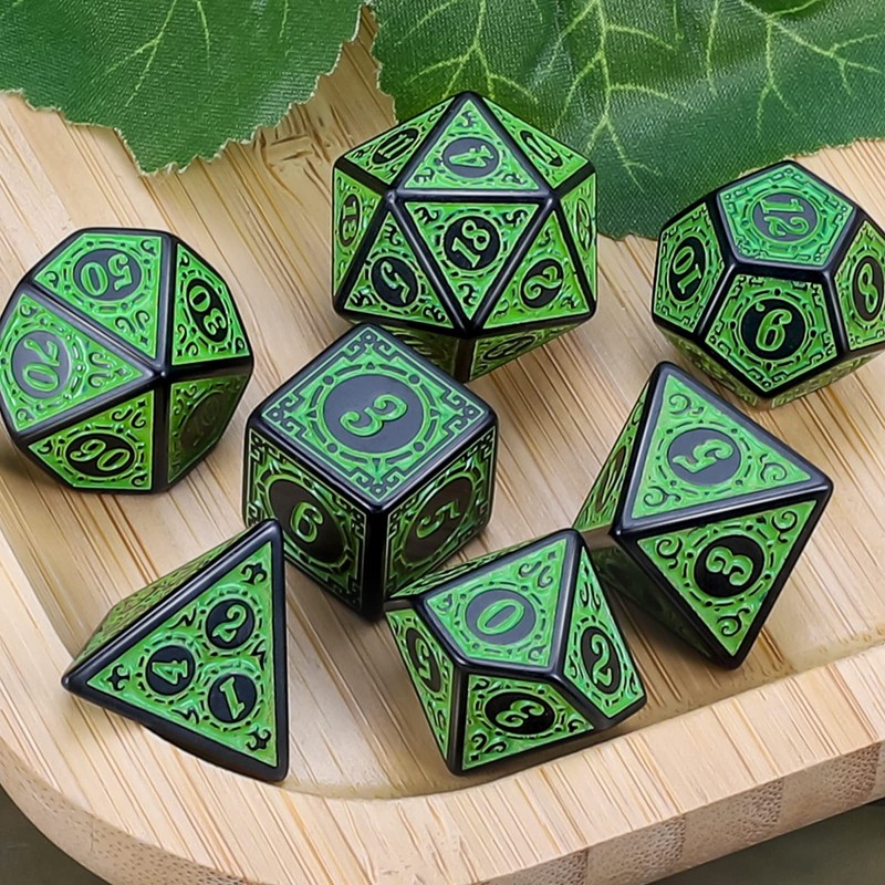 QMAY DND Dice Polyhedral Dice Set – 7 Pieces for