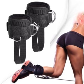 Mack222 Par Grilletes Para Tobillo Con Talonera Gym Abductor Gluteo