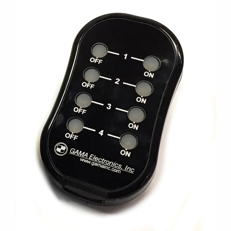 GAMA Electronics RF Remote Control System, (4) 120VAC outputs with