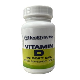 HEALTH BY ME Vitamin D3 4000 IU – High Potency Vitamin D Supplement for Immune & Health – 90 Soft Gels, Support for Women & Adults