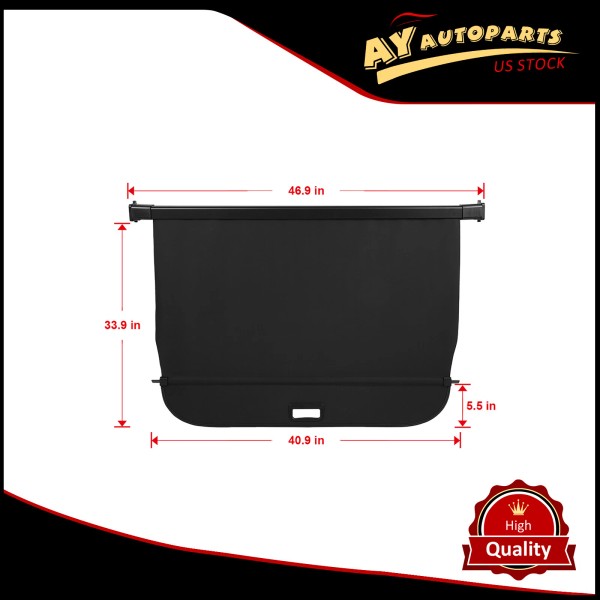 ay_autoparts Cargo Cover Rear Retractable Shield Shade For Volvo V60