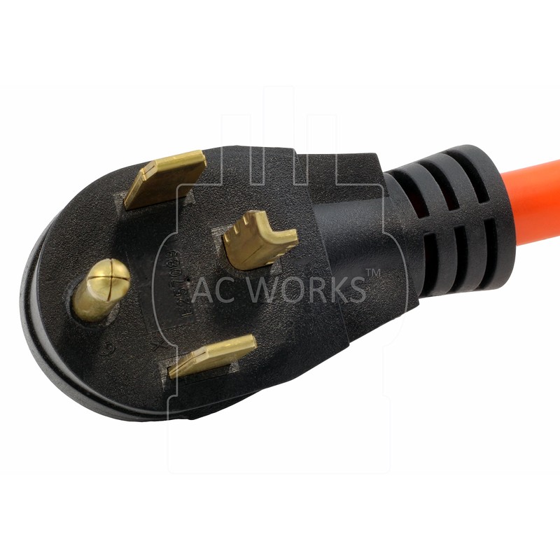 AC WORKS 30 Amp 4-Prong Dryer Wall Outlet Adapter (To