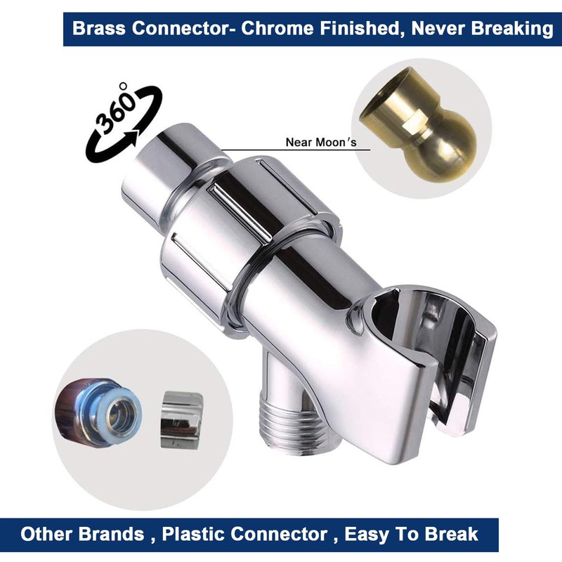 5-Setting High Pressure Handheld Shower Head Combo, NearMoon Multi-functions Powerful
