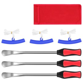 REAQUE Tyre Lever, Tyre Mounting Tool, 3 x Wheel Rim Protectors, 3 x Bicycle Tyre Levers, Tyre Spoons, Lever Iron Tyre Change Set for Motorcycle Bicycle Tyres