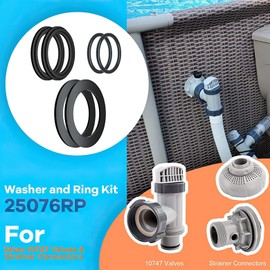Pack of 12 Pool O-Ring Sealing Rings for Intex, 25076RP Washer and Ring Kit (4 x 10745, 4 x 10255 and 4 x 10262), Pool Rubber Seal Seals for Intex 10747,25006,25010,28633,28635 28635 28 621