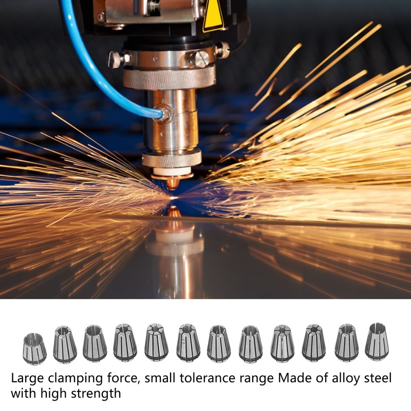 12PCS ER11 Collet High Accuracy Spindle Spring Chuck Set for
