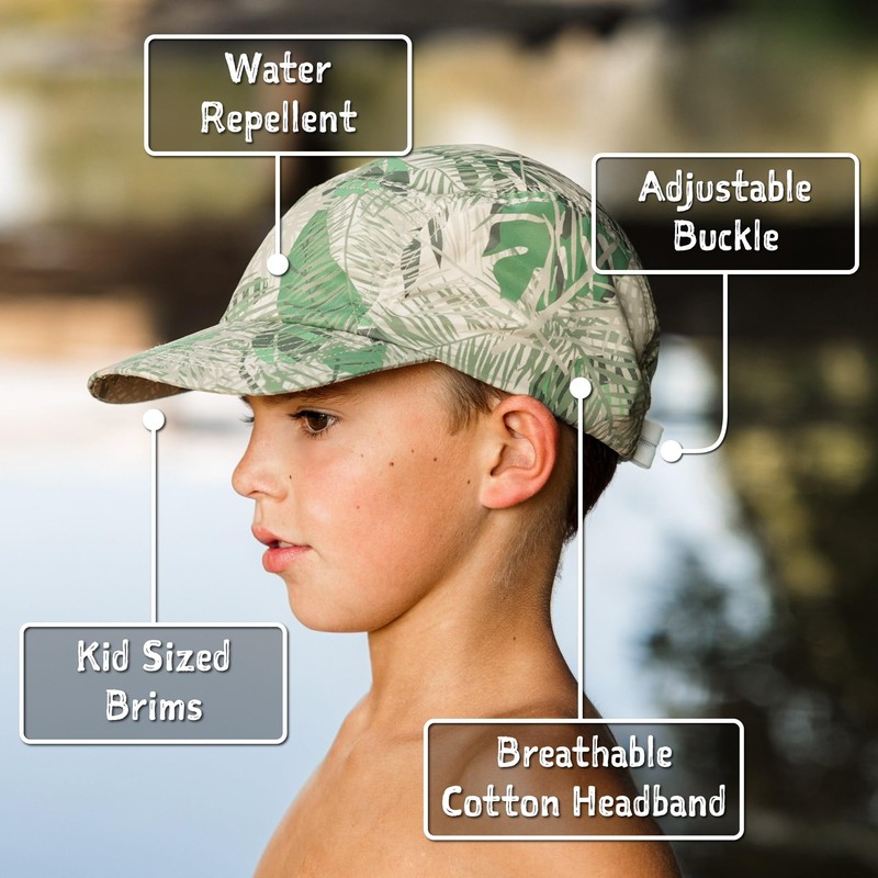 Jan & Jul Boys' Quick Dry Sun Cap, Water Resistant