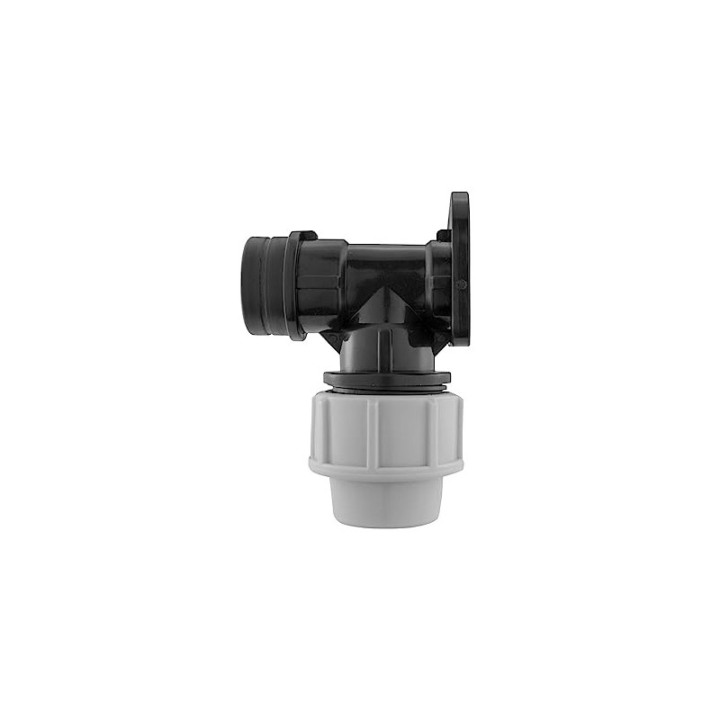 B2C MDPE Compression Wall Flange Plate + Hozelock Compatible Quick