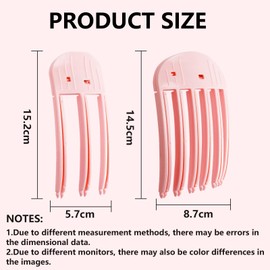 2 Stück Volumen Clips Haare, LIUCONGBD Volumen Haarspangen für Fluffige Pony, Volumenclip für den Haaransatz, Kein Abdruck Haarwurzel Lifting Clips für Männer und Frauen (Rosa)