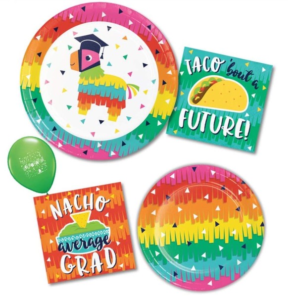 Fiesta Graduation Party Plates and Napkins Set of Disposable Paper