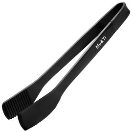Silicone Kitchen Tongs, 11-Inch Food-Grade Silicone Spatula Tongs, Toast Tongs, Salad Tongs for Cooking Salad, BBQ, Gripping Toast, Grilling, Locking, Frying, Black Upgraded Version Food Tongs.