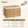 GREENSTELL Storage Basket with Lid, 42.3 Gallon(160L) Lagre Wicker Blanket