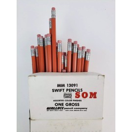 Wallace Vintage 1 Gross (144 ct.) Wallace wooden Pencils Peach Color Standard Soft lead?