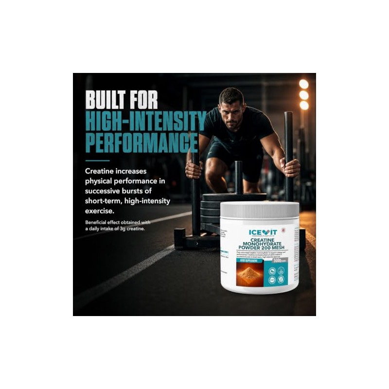 Creatine Monohydrate Powder 500g Unflavoured & Micronised