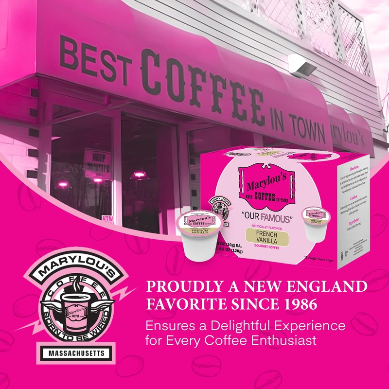 Marylou's Coffee – French Vanilla Flavored Gourmet Coffee – Single