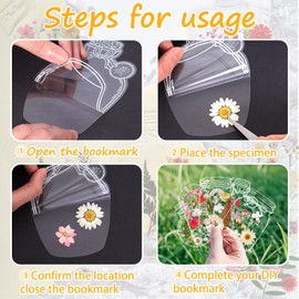 Nfvjfxz 60pcs Large Size DIY Bookmarks Nfvjfxz Transparent Dried Flower Maker Handmade Botanical Specimen Crafts Beautiful Page