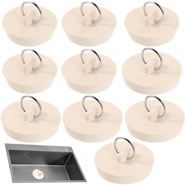 10 PCS Rubber Drain Stopper Rubber Bath Plugs Kitchen Sink Plug Rubber Sink Stopper Universal Bathtub Plug Bath Tub Drain Stoppers with Hanging Ring Drain Plug for Bathtub Kitchen Bathroom