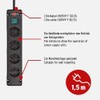 Brennenstuhl Bremounta 4-Way Power Strip with Switch, Multi-Socket with 90-Degree