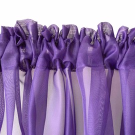Set of 2 Luxton Lavender Purple Voile Sheer Curtains Rod Pocket 140x213cm Sheers Curtain Purple for Window Decoration (Lavender Purple)