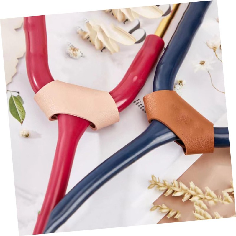 TOYMYTOY 5pcs Stethoscope Leather Case Stethoscope ID Stethoscope Tube Tag