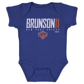 Jalen Brunson New York Knicks One-Piece Infant Bodysuit - Jalen Brunson New York Knicks Elite WHT (Royal Blue, 12M)