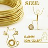 10m Gold Craft Wire for Jewellery Making – 0.6mm Soft