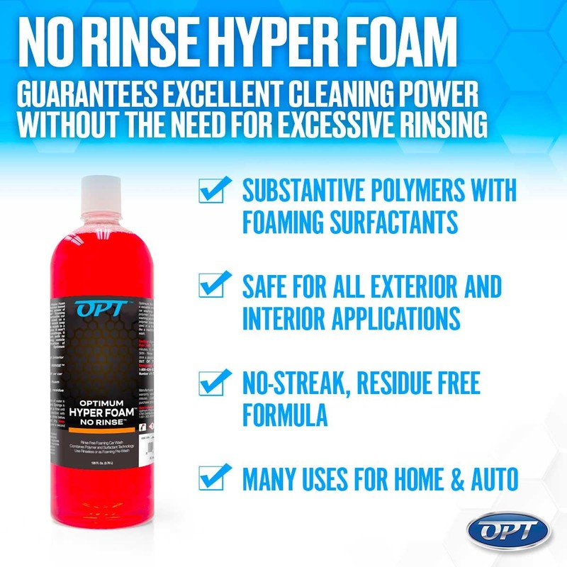 Optimum Hyper Foam ONR Rinseless Foaming Car Wash Soap –