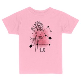 Flower Leo Toddler Kids T-Shirt 5T Light Pink