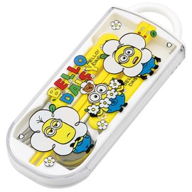 Skater TACC2AG-A Trio Set Chopsticks Spoon Fork Minions 24 Children's Antibacterial Made in Japan