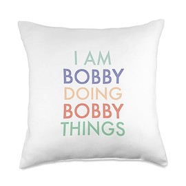 I am doing my thing, Bobby Fun Celebration Throw Pillow, 18x18, Multicolor