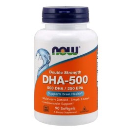 Omega Now DHA 500 mg 90 Cápsulas  DHA 500 mg Enteric Coated Fish Oil Supplement                                                                       