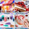 RBUGR Luster Dust Edible, 12 Colors Edible Glitter Pack, Cocktail